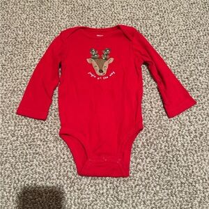 Carter's Festive Red Reindeer Bodysuit